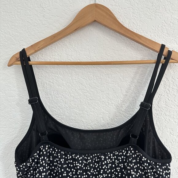 Great Lengths Swimdress Womens 16 Polka Dot One Piece Swimsuit Padded Bathing Su - Picture 3 of 11